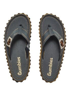 Gumbies Islander Vegan Recycled Soles Cotton Flip-Flops Unisex Classic Grey 39